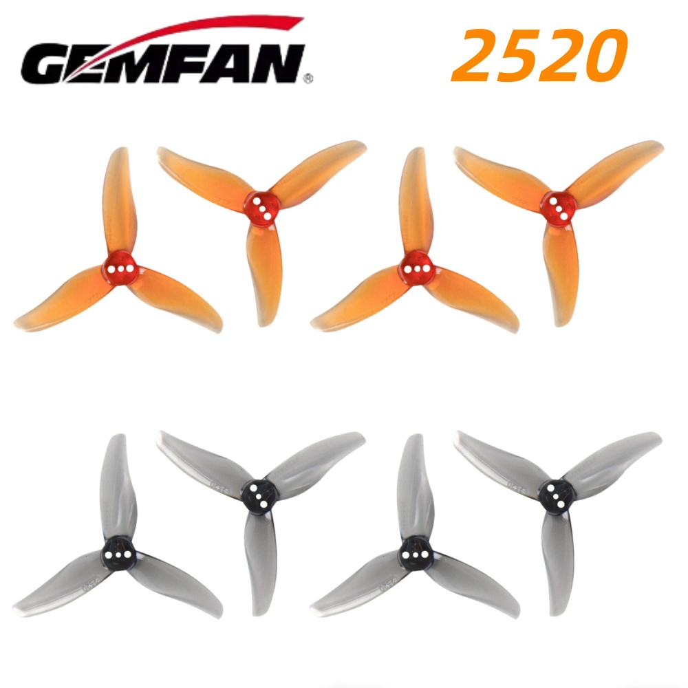 Drone Tech Rc - 4ペア Gemfan Hurricane 2520 2.5X2X3 3ブレードPCプロペラ