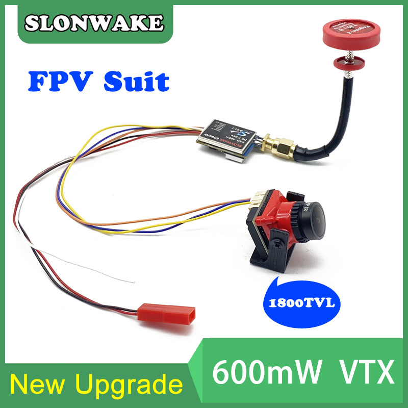 Drone Rc Control - すぐに使える5.8G 48CH 600mWビデオ送信機とCmos 1800TVLミニFPVカメラ2.1mmレンズ調整可能 RC FPVレーシングドローン用