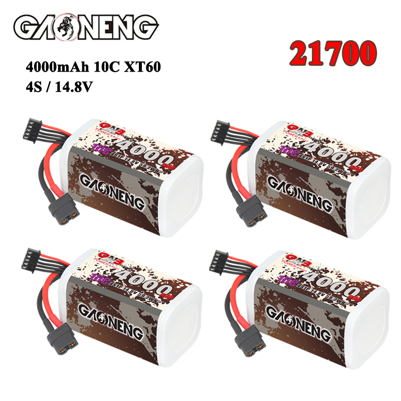 Drone Lipo Battery - Fpvドローンクワッドコプターヘリコプター用リチウムイオンバッテリー,飛行機rc部品,gnb 4000mah,4s,14.8v,10c,20c,xt60プラグ付き,21700, 21700