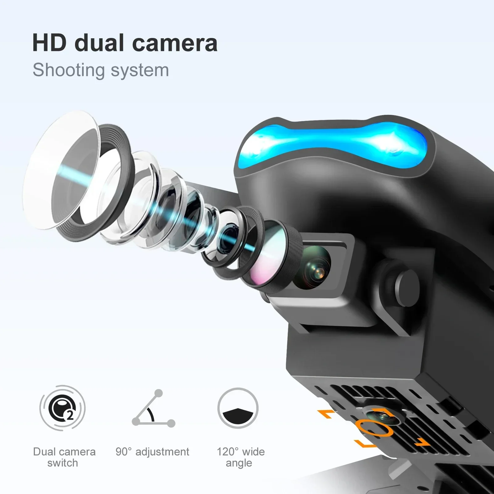 新型E99 Pro HD 4Kドローン デュアルカメラ 高度 - Drone Rc Cable のレビューと価格