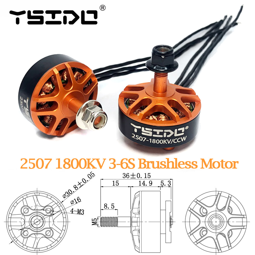 Ysido 2507 1800KV 3-6sブラシレスモータ - Drone Reaper Rc のレビューと価格