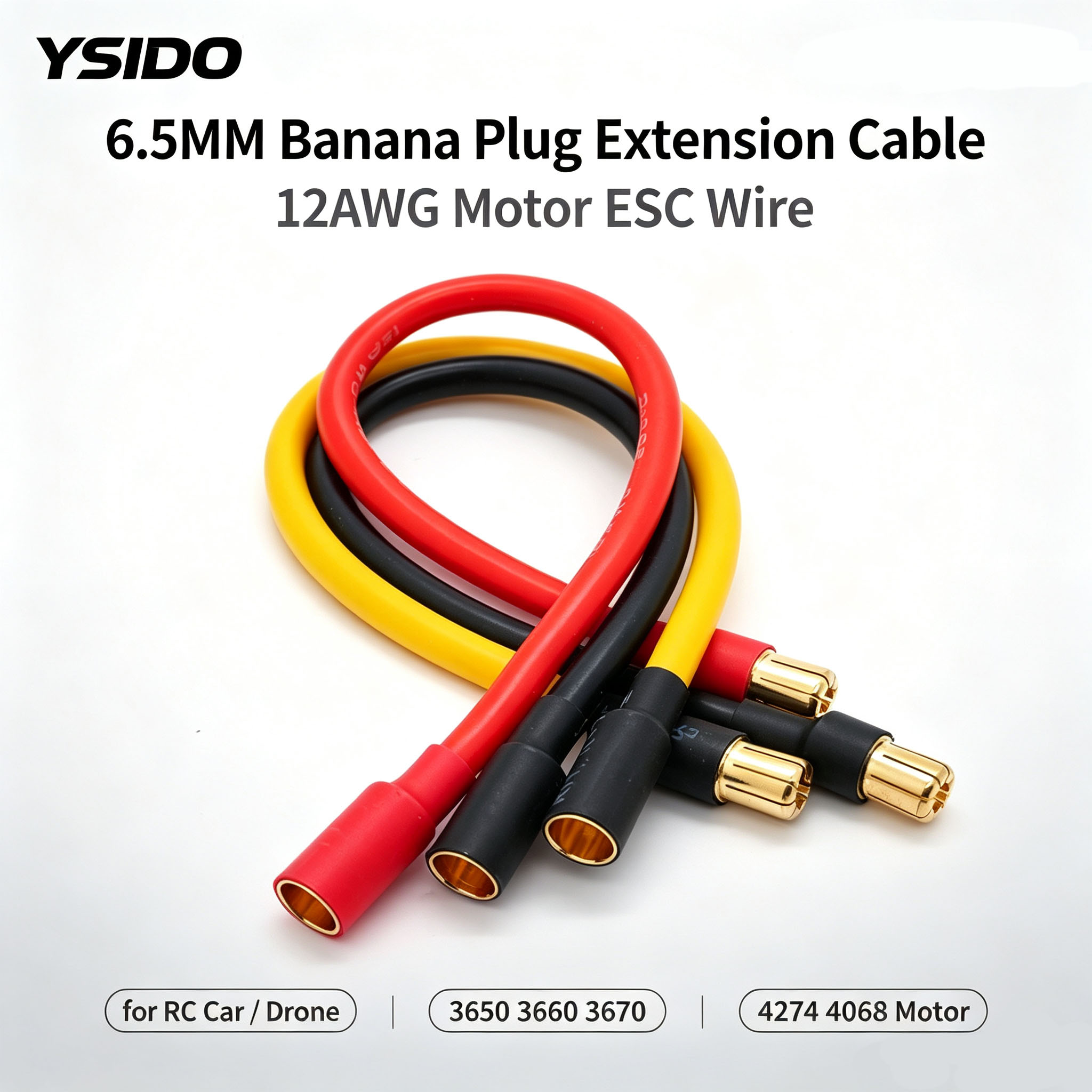 YSIDO 12AWG 6.5MM - 6.5MM バナナプ - Drone Motor Rc Car のレビューと価格