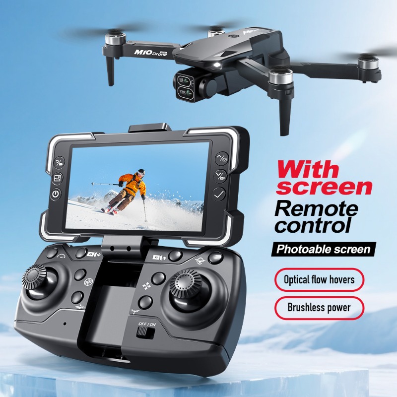 M10カメラドローン、画面付きリモコン、デュアルカメラ、オプ - Drone Rc Cable のレビューと価格