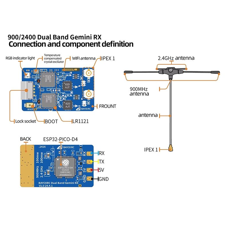 B78B-900MHz 2.4GHz 915MHz ELRS - Drone Tech Rc のレビューと価格